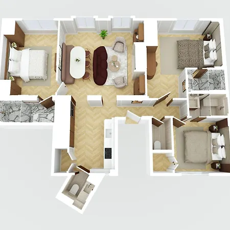 Lägenhet Madame Luxury 3br 6p With Ac